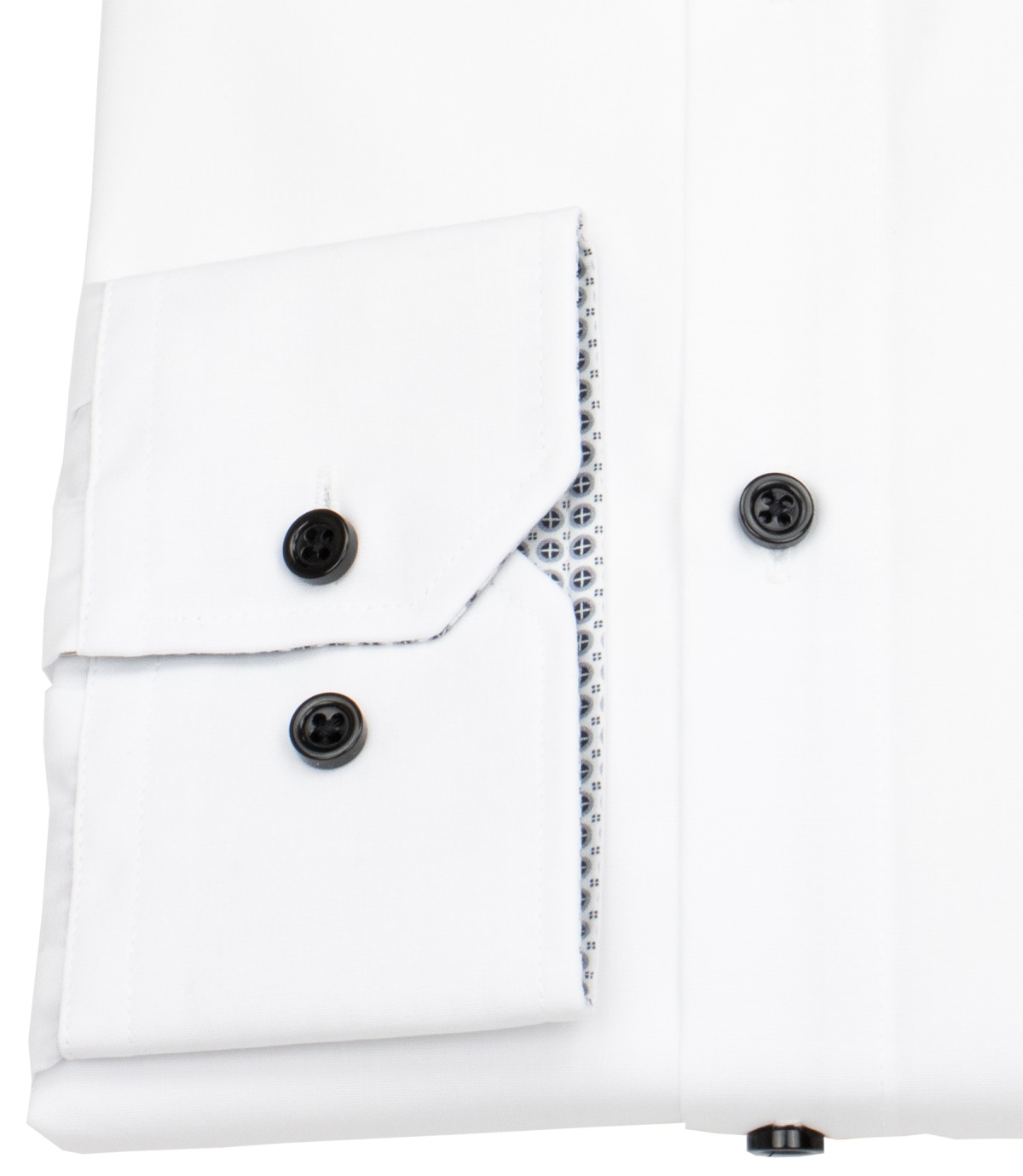 Venti Hemd - Modern Fit - Kentkragen - Kontrastknöpfe - weiß