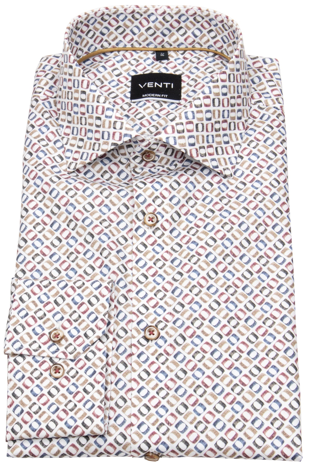 Venti Hemd - Modern Fit - Kentkragen - Print - mehrfarbig