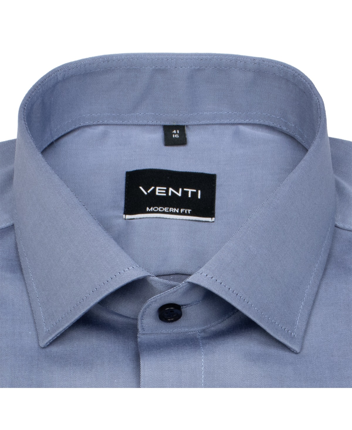 Venti Hemd - Modern Fit - Kentkragen - Twill - blau