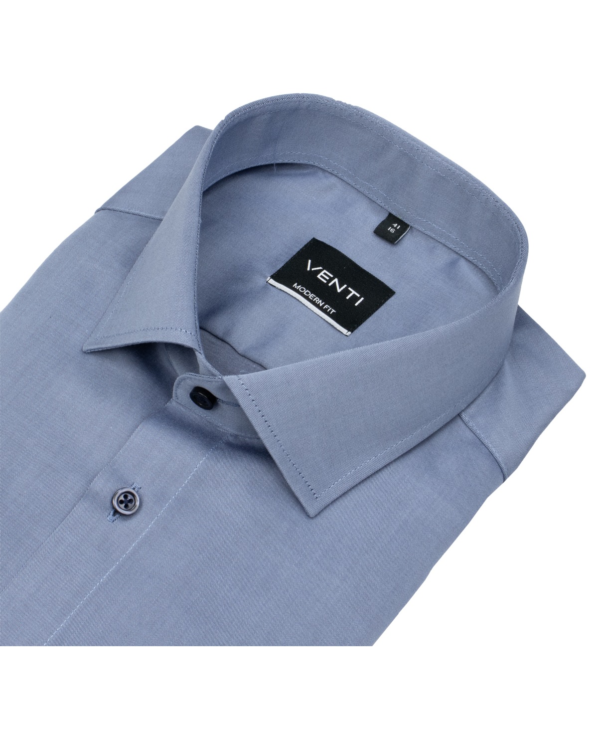 Venti Hemd - Modern Fit - Kentkragen - Twill - blau