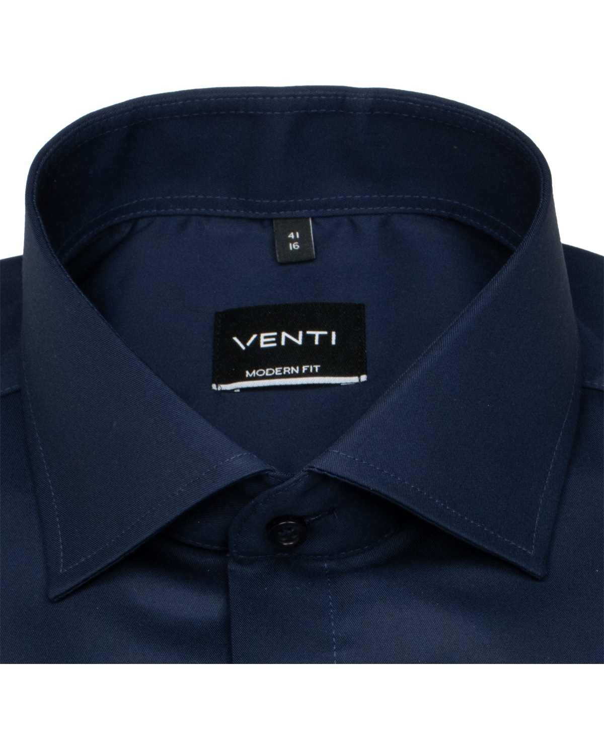 Venti Hemd - Modern Fit - Kentkragen - Twill - dunkelblau