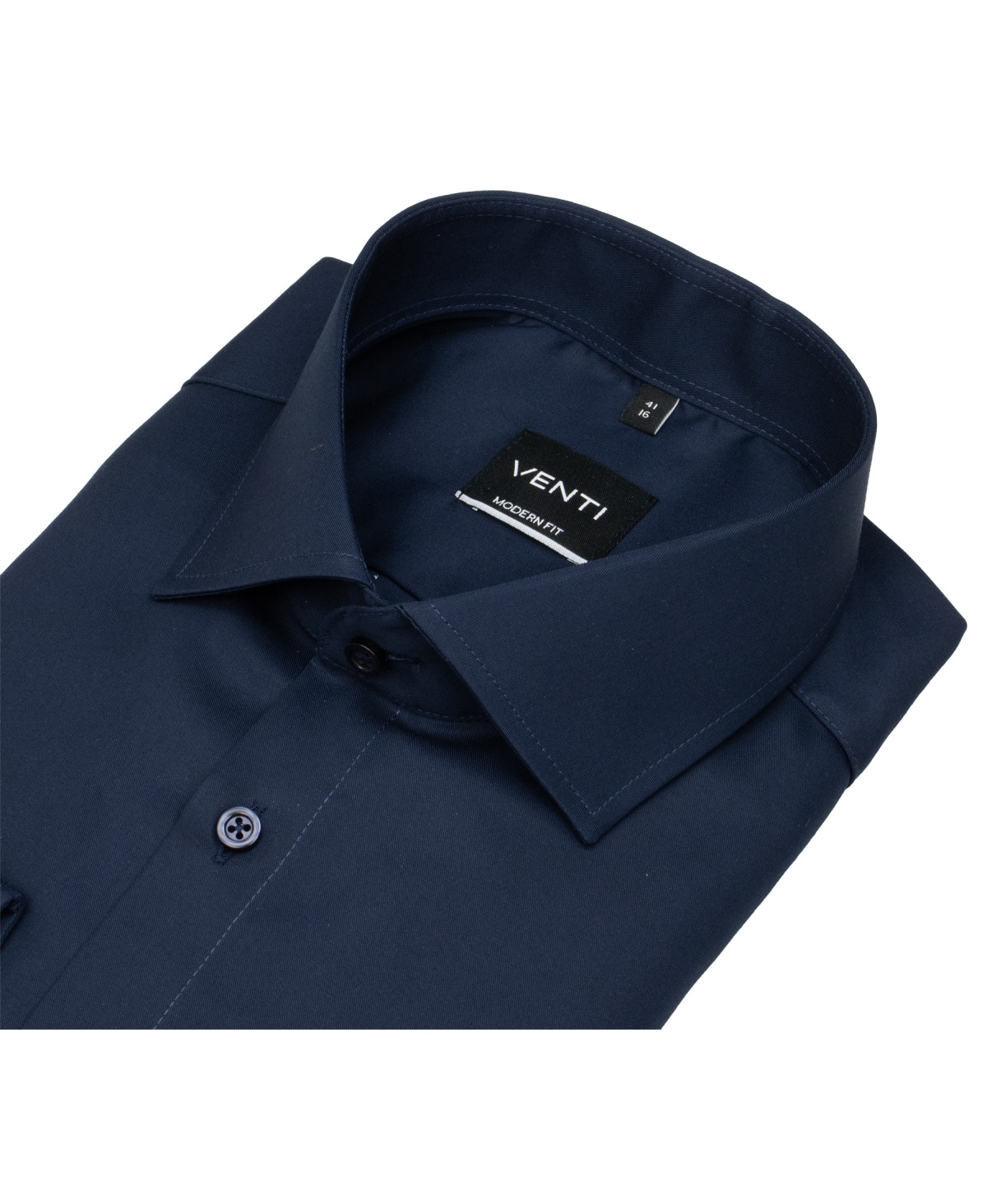 Venti Hemd - Modern Fit - Kentkragen - Twill - dunkelblau