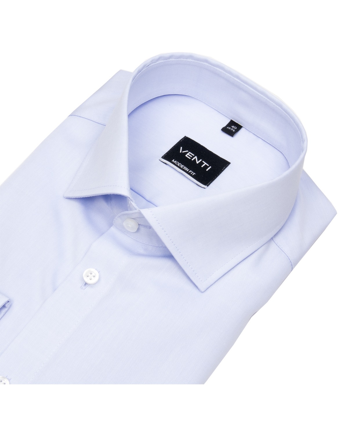 Venti Hemd - Modern Fit - Kentkragen - Twill - ohne Brusttasche - hellblau