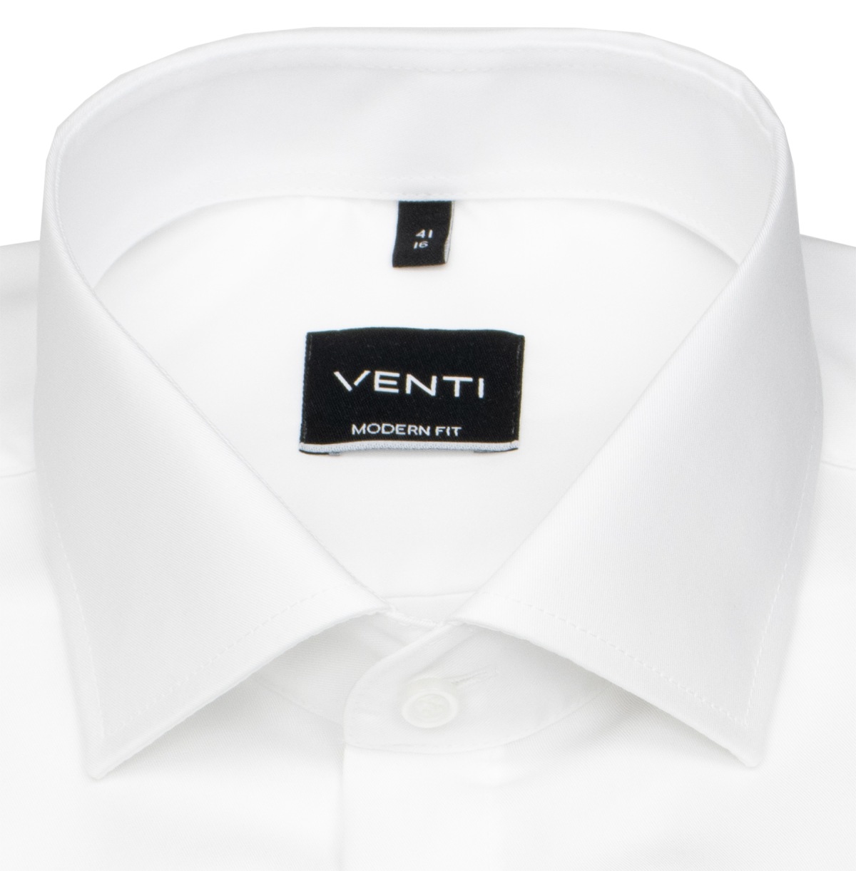Venti Hemd - Modern Fit - Kentkragen - Twill - weiß