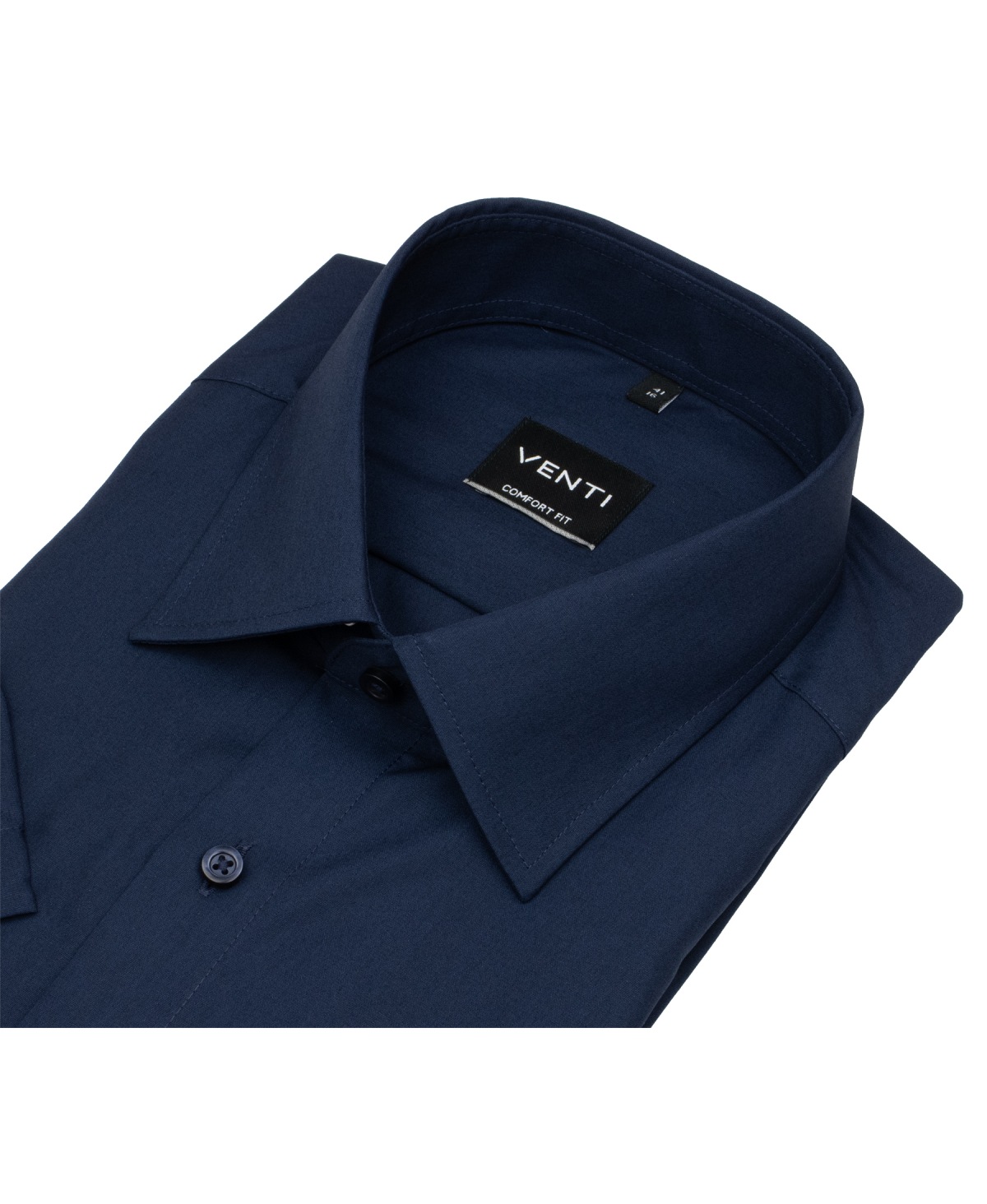 Venti Kurzarmhemd - Comfort Fit - Kentkragen - dunkelblau