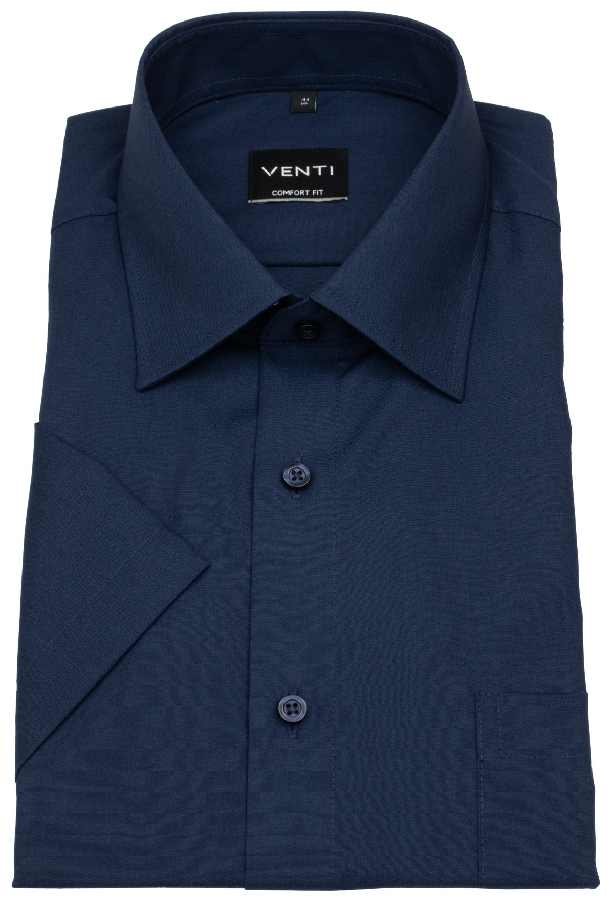 Venti Kurzarmhemd - Comfort Fit - Kentkragen - dunkelblau