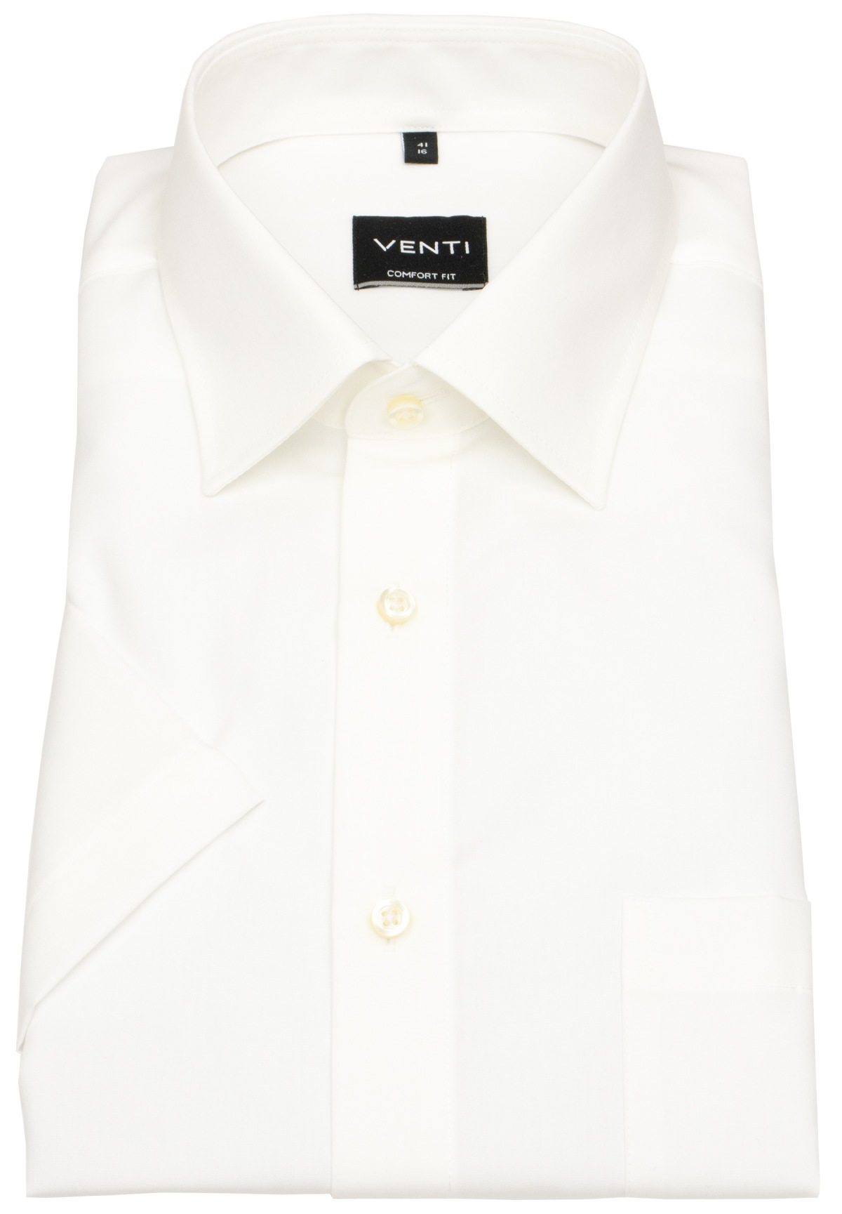 Venti Kurzarmhemd - Comfort Fit - Kentkragen - hellbeige