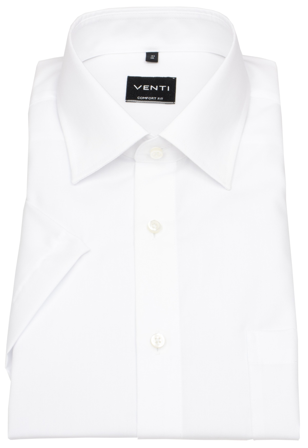 Venti Kurzarmhemd - Comfort Fit - Kentkragen - weiß