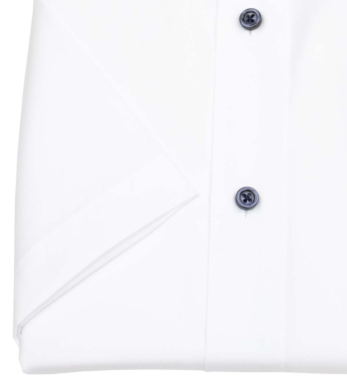 Venti Kurzarmhemd - Comfort Fit - Kontrastknöpfe - weiß