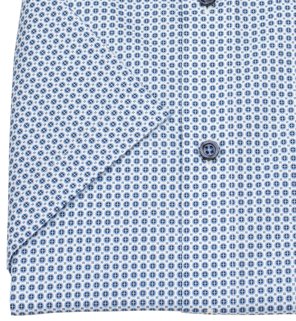 Venti Kurzarmhemd - Modern Fit - Kontrastknöpfe - hellblau / dunkelblau