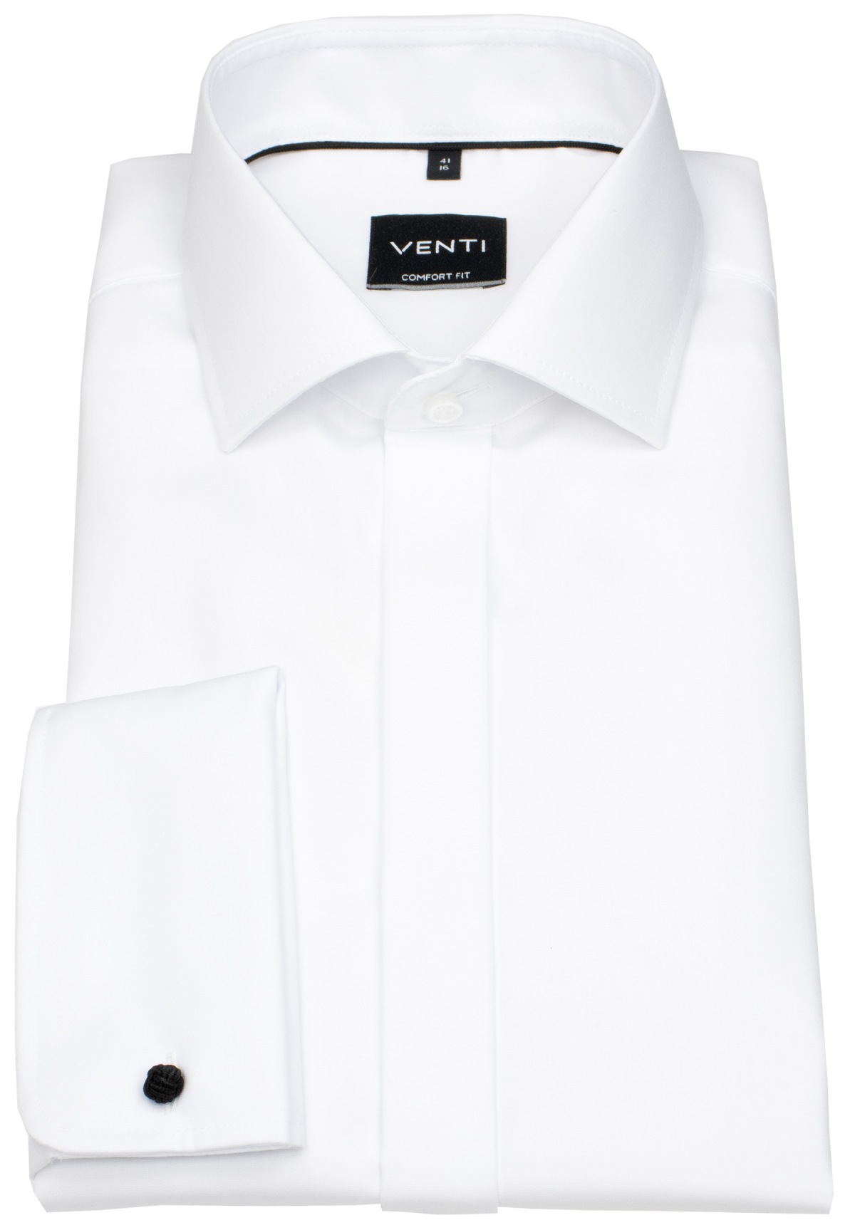 Venti Smokinghemd - Comfort Fit - verdeckte Knopfleiste - Umschlagmanschette - weiß