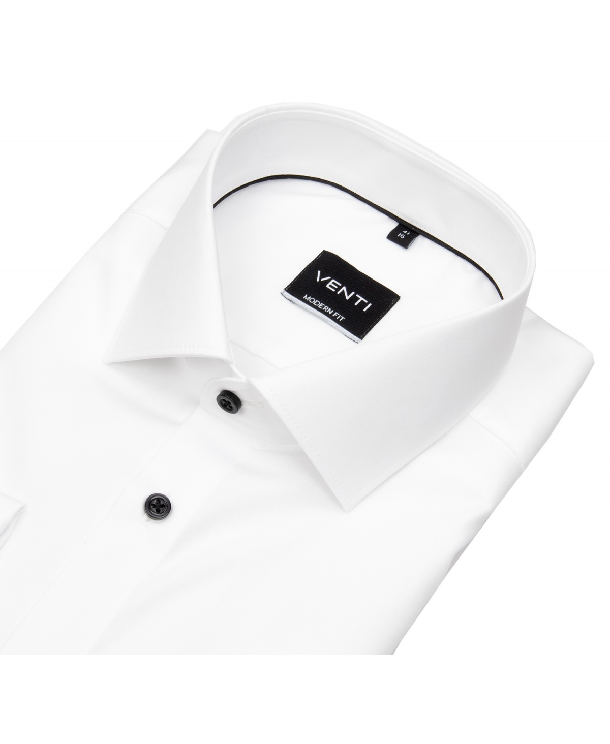 Venti Smokinghemd - Modern Fit - Kontrastköpfe - UMA - weiß