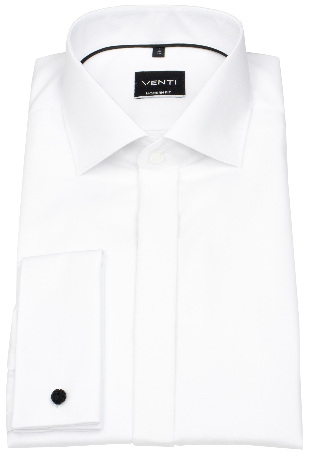 Venti Smokinghemd - Modern Fit - verdeckte Knopfleiste - Umschlagmanschette - weiß