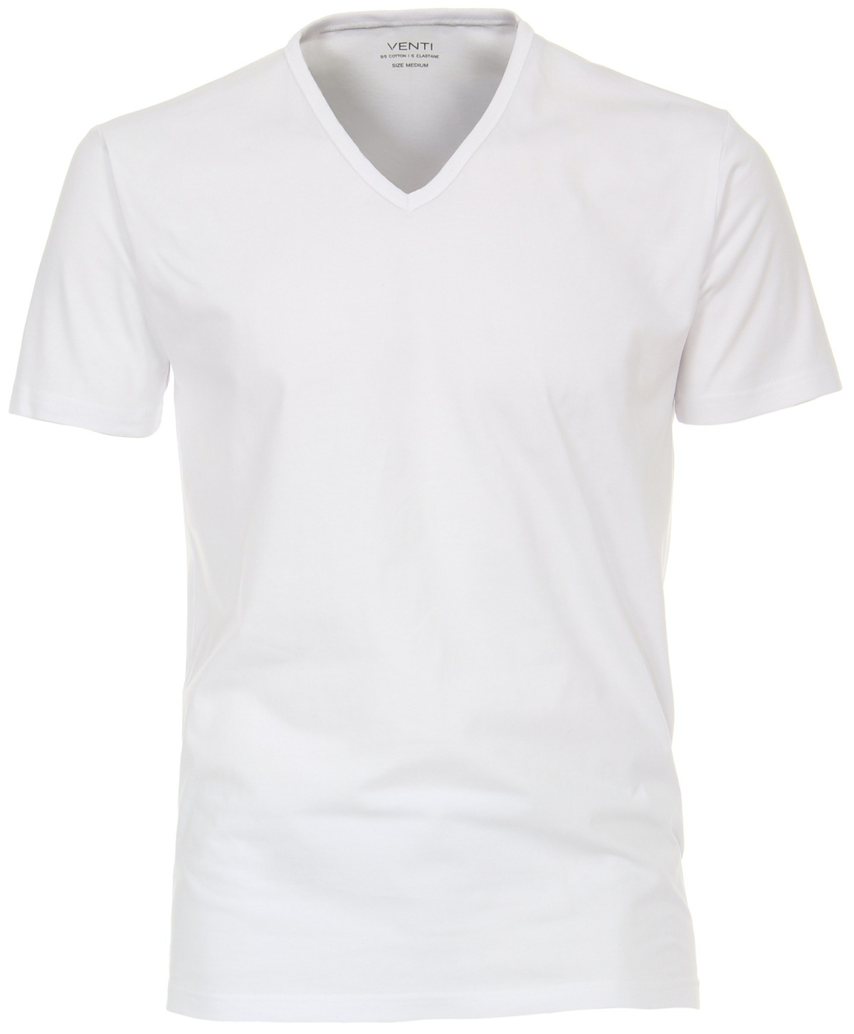 Venti T-Shirt Doppelpack - Modern Fit - V-Neck - weiß