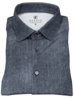 DESOTO Hemd - Slim Fit - Jersey - Kentkragen - dunkelblau