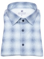 DESOTO Hemd - Slim Fit - Jersey - Kentkragen - hellblau / blau