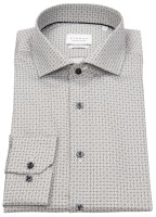 Eterna Hemd - Modern Fit - Kentkragen - Kontrastknöpfe - grau / weiß