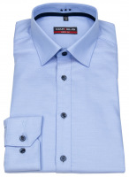 Marvelis Hemd - Body Fit - Patch - Twill - extra blickdicht - hellblau