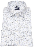 OLYMP Hemd - Modern Fit - floraler Print - blau