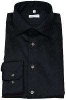 Seidensticker Hemd - Shaped Fit - Kentkragen - Feintwill - schwarz