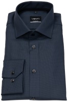 Venti Hemd - Modern Fit - Struktur - Kontrastknöpfe - schwarz