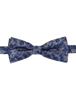 Venti Schleife / Fliege - Seide - florales Muster - blau