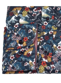 A Fish Named Fred Hemd - Modern Fit - Print - Japanese Story - mehrfarbig - Thumbnail ID: arimcq1duf