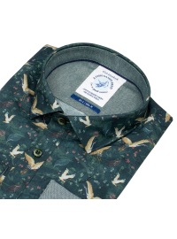 A Fish Named Fred Hemd - Modern Fit - Print - Kraniche - mehrfarbig - Thumbnail ID: arimdd72q1