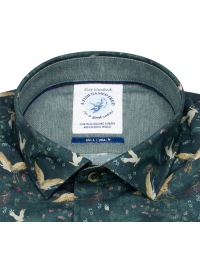 A Fish Named Fred Hemd - Modern Fit - Print - Kraniche - mehrfarbig - Thumbnail ID: arimw871hs