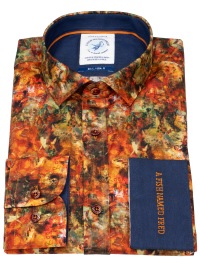 A Fish Named Fred Hemd - Modern Fit - Print - Rockmusik - rotorange