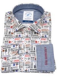 A Fish Named Fred Shirt - Modern Fit - Print - Wiskey - Multicolored