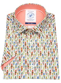 A Fish Named Fred Short Sleeve Shirt - Modern Fit - Boote - Multicolored