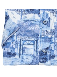A Fish Named Fred Kurzarmhemd - Modern Fit - Insel - blau - Thumbnail ID: arimathtqd