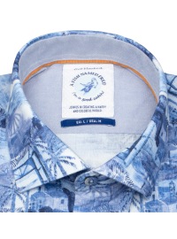 A Fish Named Fred Kurzarmhemd - Modern Fit - Insel - blau - Thumbnail ID: arimmhmqbs