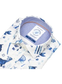 A Fish Named Fred Kurzarmhemd - Modern Fit - Maritim - blau - Thumbnail ID: arim2ab41a