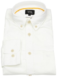 Camel Active Hemd - Regular Fit - Button Down Kragen - Performance - weiß