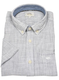 Camel Active Kurzarmhemd - Regular Fit - Button Down - gedecktes weiß