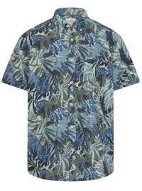 Camel Active Kurzarmhemd - Regular Fit - Button Down - Print - mehrfarbig
