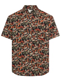 Camel Active Kurzarmhemd - Regular Fit - Button Down - Print - mehrfarbig