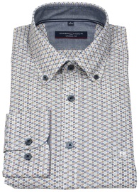Casa Moda Hemd - Casual Fit - Button Down - Kontrastknöpfe - mehrfarbig - extra langer 72cm Arm