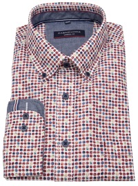 Casa Moda Shirt - Casual Fit - Button Down - Contrast Buttons - Multicolored - w/o OP