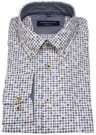 Casa Moda Shirt - Casual Fit - Button Down - Print - Blue