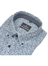 Casa Moda Hemd - Comfort Fit - Button Down - Kontrastknöpfe - Print - blau - Thumbnail ID: arim27t2sq