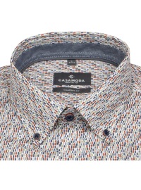 Casa Moda Hemd - Comfort Fit - Button Down - Kontrastknöpfe - Print - rot - Thumbnail ID: arim1ft2bo
