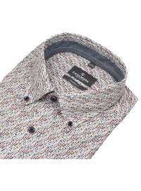 Casa Moda Hemd - Comfort Fit - Button Down - Kontrastknöpfe - Print - rot - Thumbnail ID: arim1qhhb4