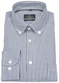 Casa Moda Hemd - Comfort Fit - Button Down Kragen - Streifen - blau / weiß