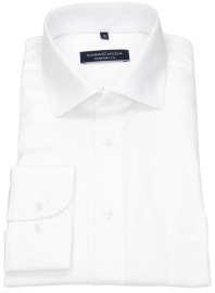 Casa Moda Hemd - Comfort Fit - Kentkragen - Twill - weiß - extra langer 72cm Arm