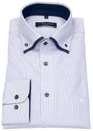 Casa Moda Shirt - Comfort Fit - Unterlegter Button Down Collar - Dark Blue / White