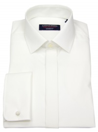 Casa Moda Shirt - Modern Fit - Kent Collar - Double Cuff - Beige - w/o OP