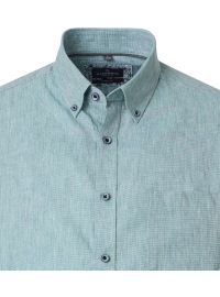 Casa Moda Kurzarmhemd - Casual Fit - Button Down - Leinen-Mix - grün - Thumbnail ID: arimnan143